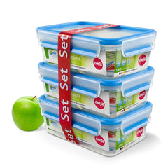 Emsa 508558 Récipients de conservation des aliments Clip & Close | Ensemble 3 pièces | 3 x 1 litre | -40 à +100 degrés | plastique | 100% scellé | sceau spécial pour la fraîcheur Boîtes de conservation des aliments Naty Shop Titre par défaut