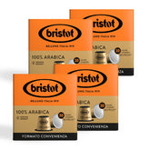 Bristot, café 100% Arabica – 120 capsules compatibles Nespresso – Kaffeemischung aus Mittelamerika und Brasilien, Schokolade und Trockenfrüchtenoten – 4 Packungen pour 30 capsules