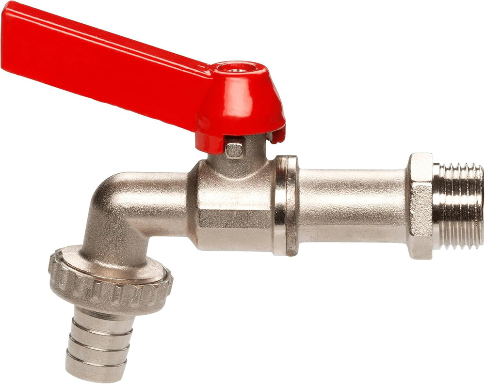 Robinet à boisseau sphérique Gardena : vanne intérieure et extérieure, filetage 26,5 mm (G 3/4"), pour tuyaux 1/2" (13 mm) (7332-20)