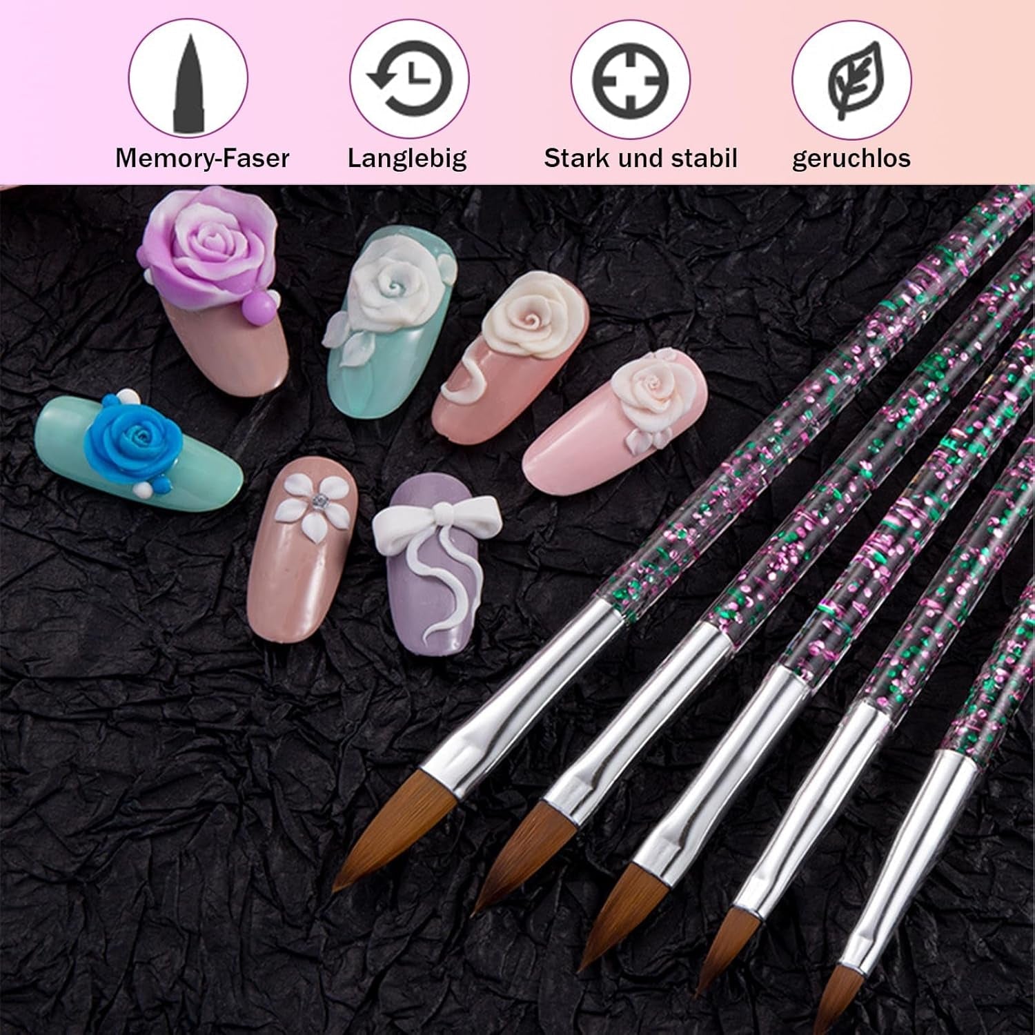 31 StĂŒck Professionelle Nagel Pinsel Set, Dual-Ended Nagelpinsel,Pinsel FĂŒr GelnĂ€gel,Acryl Nail Art Pen,Nail Art Dotting Tools,Nail Brush FĂŒr DIY Nagelkunst Salon Design