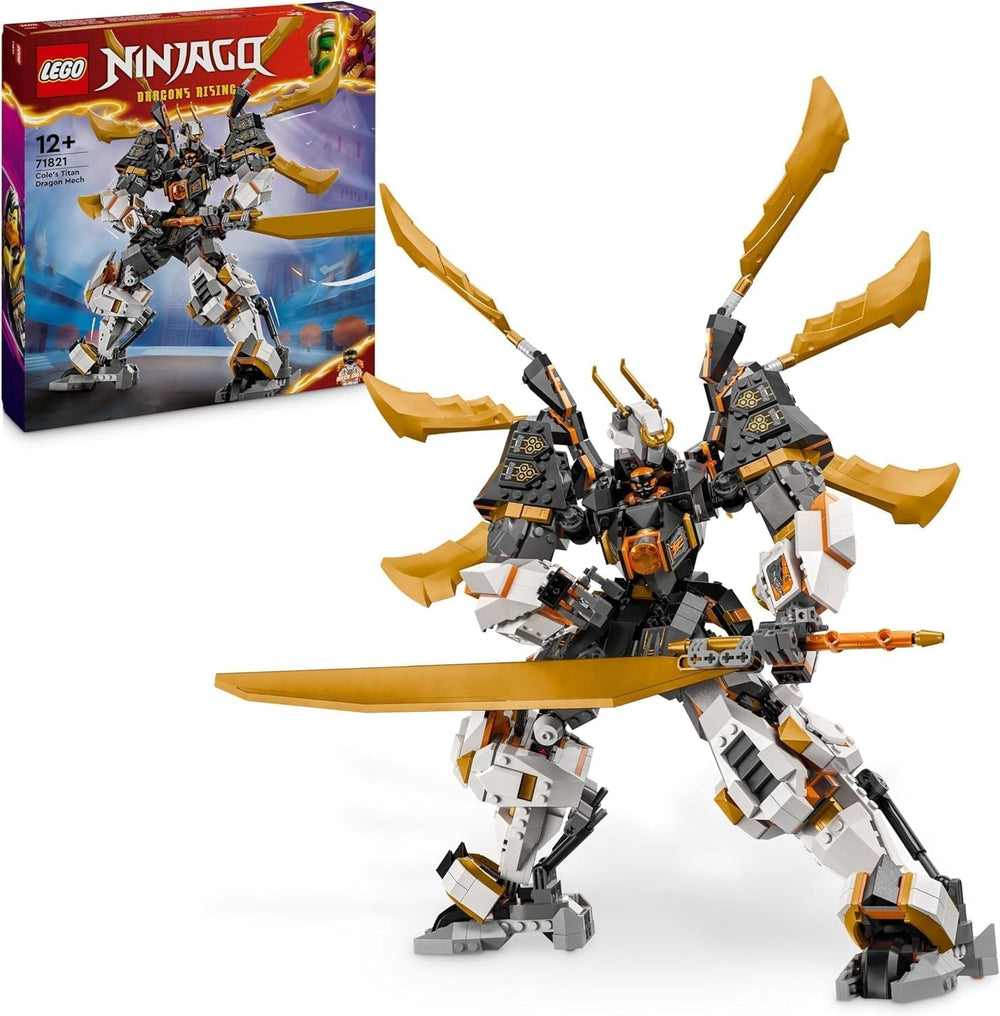 LEGO NINJAGO Cole's Titan Dragon Mech Adventure Jouet pour enfants 1 figurine Ninja Playset Cadeau d'anniversaire pour garçons et filles de 12 ans Fantasy Playset 71821 Ensembles de construction Besuche den LEGO-Store Default Title