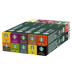 STARBUCKS Discovery Variety Pack de Nespresso, capsules de café avec une tasse à café, des tasses et des tasses doubles, 10 x 10 (100 capsules) – Exclusivité Amazon