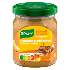 Knorr Schnell gewürzt Kochpaste Gebratenes Hühnchen, Zitrone & Pfeffer einfach & schnell für einen besonders intensifven, geballten Gesmack 165 g