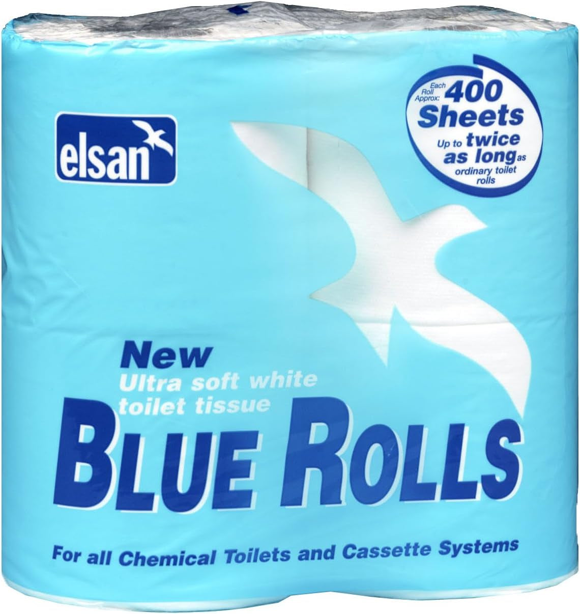 Role de hârtie igienică - Albastru, dimensiune 4 X 400