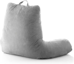 Pernă de citit InnovaGoods Huglow cu cotieră, pentru canapea, pat și covor, pernă de citit cu suport lombar și mâner de transport, ergonomică, previne disconfortul și durerea, gri