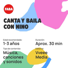 Figură sonoră de - Cântând și dansând cu copiii - Muzică, cântece și sunete - Jucării, conținut educațional, în spaniolă, pentru fete și băieți de toate vârstele Jucarii Bebe Naty Shop