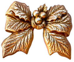 Délicate fleur de Noël comestible – 7,5 cm, dorée et sucrée