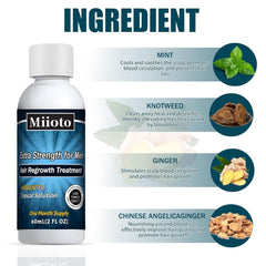 Sérum de croissance des cheveux Miioto, produit de croissance des cheveux pour hommes 180ML, sérum de croissance des cheveux, soin du cuir chevelu favorise les cheveux plus épais nourrit le cuir chevelu et prévient la chute des cheveux Naty Shop
