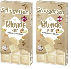 Schogetten Blonde Pure I chocolat blanc au caramel I 100 g I portion individuelle (paquet de 2)