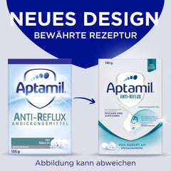 Aptamil Anti-Reflux - Formule Complète Dès la Naissance Gestion Diététique Vomissements & Régurgitations Aliments pour Bébé Lait en Poudre 6 x 135 g