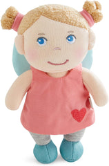 HABA Îngerul Păzitor Lore – Păpușă din material textil pufoasă (15 cm), cadou perfect de bun venit pentru bebeluși și copii mici – Lavabilă la 30 °C – 2011870001