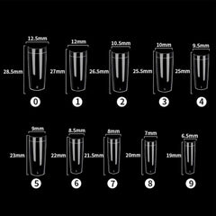 Faux ongles artificiels en acrylique français naturel, 500 pièces, pointes d'art avec boîte pour femmes et filles