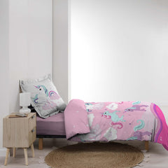Literie licorne avec taie d'oreiller, literie en coton - enfant Naty Shop