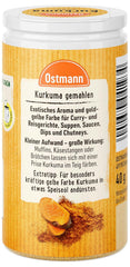 Ostmann Gewürze - Kurkuma gemahlen | Perfektes Gewürz für Curry- und Reisgerichte | Verleiht Gerichte eine goldgelbe Farbe | Natürliche Zutaten | 40 g in der Streudose