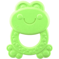 Chicco ECO+ Anneau de dentition Grenouille, Anneau de dentition pour nouveau-nés avec pointes, En bioplastique souple, Jouet de dentition pour nouveau-nés et enfants de 3 à 18 mois