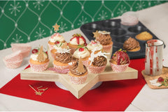 Original Kaiser Inspiration Muffinform-Set 2-Teilig, Muffinblech Mit Xmas Papierbackförmchen Für 12 Muffins, 38 X 27 Cm, Cupcake Form Antihaftbeschichte, Schwarz Moules et plaques à pâtisserie Naty Shop