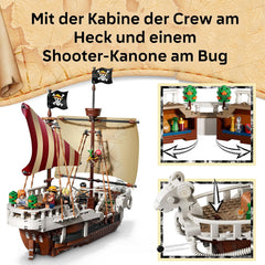 LEGO ONE PIECE - Das Piratenschiff Flying Lamb (Going Merry) - Ensemble de jeux avec 5 figurines - inkl. Luffy, Zoro et Nami - Jeu de construction - Cadeau pour les jeunes, les filles et les fans à partir de 10 ans - 75639