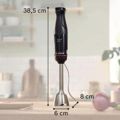 Bosch Batteur sur socle Ergomaster Serie 4, 1000 Watt, Edelstahl-Mixstab, Zerkleinerer, Mix-/Messbecher, Schwarz Kitchen Naty Shop