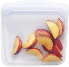 Sac Stasher Sac alimentaire réutilisable en silicone de qualité supérieure Sac à sandwich Transparent Durable Four Lave-vaisselle Congélateur Sac à déjeuner écologique Étanche 828 ml Boîtes de conservation des aliments Naty Shop Transparent