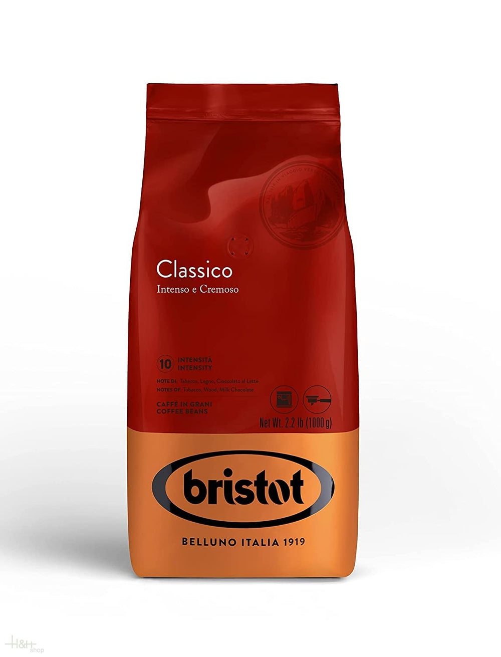 x Café en grains Bristot Miscela Classico Espresso 1 kg.