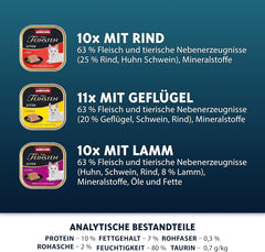 animonda Vom Feinsten Kitten Variety for Kittens (32 x 100g), hrană umedă pentru pisici tinere, fără cereale și fără zahăr, cu ingrediente 100% proaspete și cărnoase.