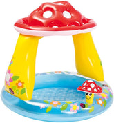 Intex 57114NP - Piscine Gonflable pour Bébé, Champignon, Vinyle, Multicolore, 102x89 cm