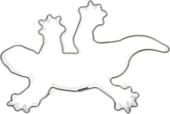 Boîte à biscuits Städter, acier inoxydable, lézard env. 7 cm, 7 x 4,5 x 2 centimètres, argent