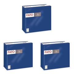 - Mouchoirs en papier jetables doux et doux, paquet de 40 mouchoirs taille 38 x 38 pliés en 4 à 2 couches de couleur bleu nuit, papier 100 % pure cellulose certifié FSC (lot de 3)