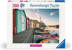 Ravensburger Puzzle 12000847, Lieux scandinaves - Hangars à bateaux à Smøgen, Suède - Puzzle de 500 pièces pour adultes et enfants à partir de 12 ans Puzzle Naty Shop Titre par défaut