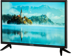 Smart TV Reflexion LED24iBT 24 pouces avec barre de son, Full HD, WLAN, Bluetooth, HDMI, USB, CI+, adaptateur de voiture 12 V - idéal pour camping-cars, caravanes, caravanes et bateaux - incl. télécommande