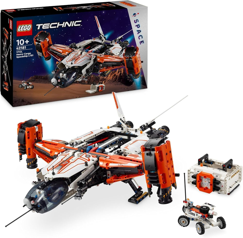 LEGO Technic Vtol Space Transporter LT81, ensemble de construction spatiale, jouet spatial, vaisseau spatial, coffret de jeu Mini Rover, cadeau pour garçons et filles de plus de 10 ans 42181 Ensembles de construction Besuche den LEGO-Store Single