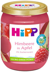Hipp Premium Purée de Fruits 6 X 160 grammes Mère et Enfant Naty Shop 6 X 160 grammes Framboise et pomme