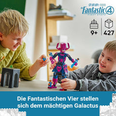 LEGO ǀ Marvel Les Quatre Fantastiques contre. Galactus Baufigur - Bauset mit Superhelden - Jeu avec The Thing, Invisible Woman et Human Torch - Créations créatives pour les jeunes et les filles - 76316