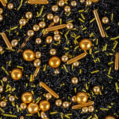 Super Streusel, Décoration Sprinkle Gold Rush Gold Black Naty Shop