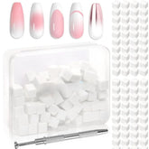 125 Nail Art Schwämme Und 4 Krallen Nail Sponge Metallgreifer Für Ombre Und Gradient Nageldesign, Nagelkunst-Schwamm Pinsel, Maniküre Zubehör Für Nägel, Nail Art Schwämme Für Babyboomer Effekte DIY