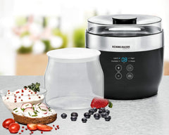 Rommelsbacher JG 1 Pot de Rechange pour Machine à Yaourt et Fromage Frais JG 80-1,2 Litre avec Couvercle (Lot de 2) Boîtes de Conservation Alimentaires Naty Shop