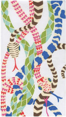 Serviettes de table Serpentine, blanches, 15 par paquet