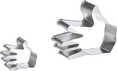 SC619 Emporte-pièces et gâteaux à motif manuel, petites et grandes tailles assorties, acier inoxydable, argent, 10 x 2 x 9 cm, 2 pièces