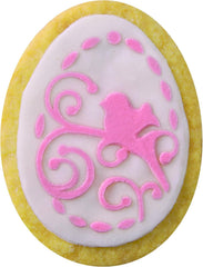 Decupator de ouă Dr. Oetker, inclusiv 4 șabloane decorative din seria „Golden Easter”, matriță pentru fursecuri și biscuiți (culoare: argintiu, alb), cantitate: 1 x set de 5 piese