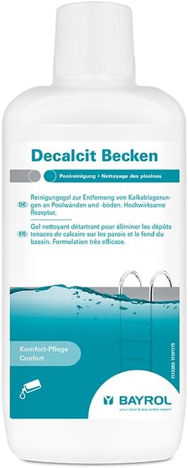 BAYROL Gel nettoyant piscine Decalcit 1 L pour éliminer les dépôts calcaires des parois et fonds de piscine - Formule très efficace - Dissout les saletés persistantes, le calcaire et les dépôts métalliques
