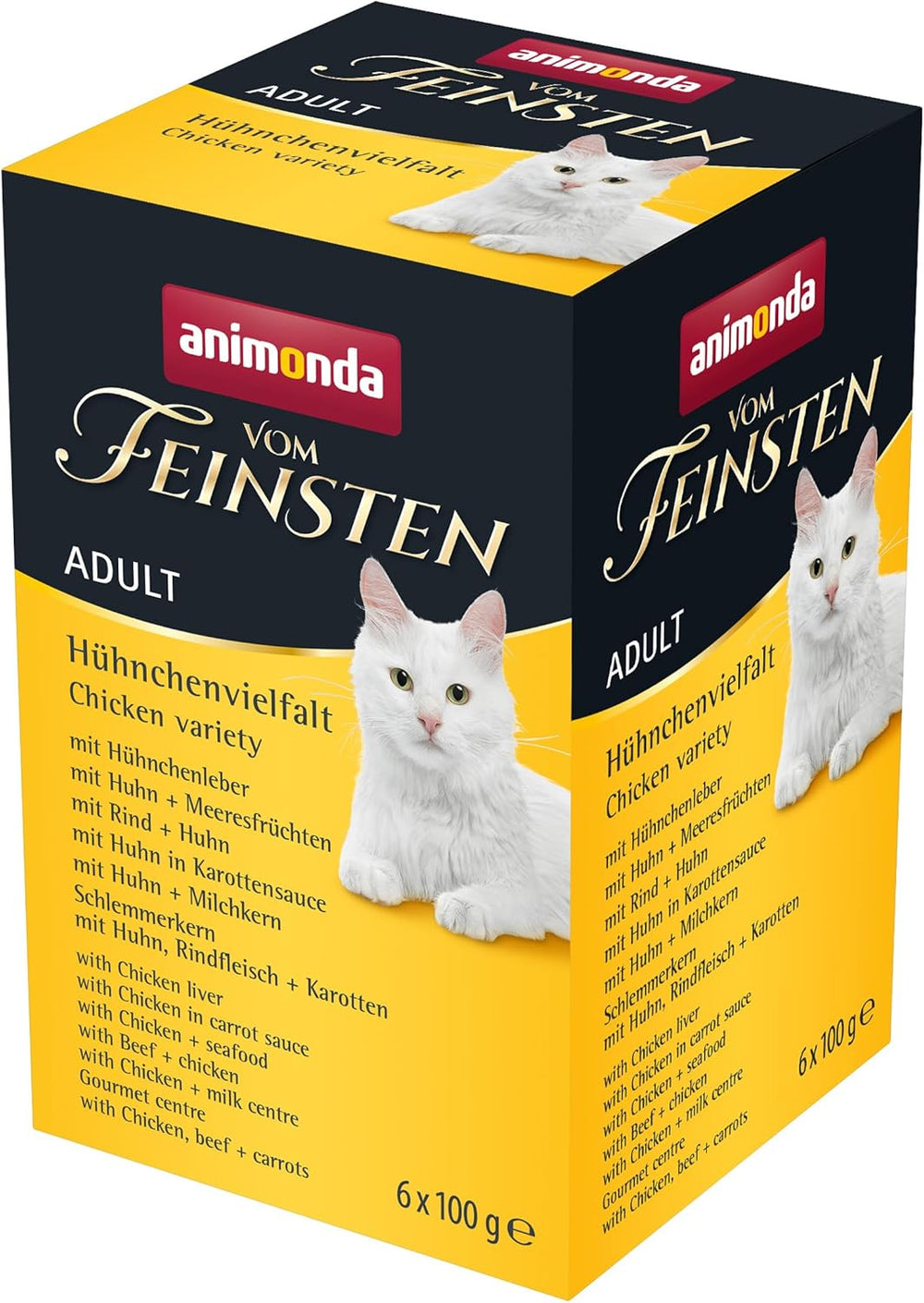 animonda Vom Feinsten Nourriture humide pour chat adulte, variété poulet, 6 x 100 g