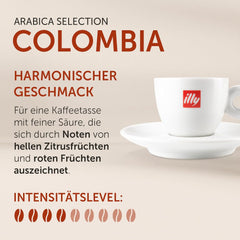 illy, Iperespresso Arabica Selection Kolombien, 100% Arabica mit Fruchtigen Noten von Zitrusfrüchten und Roten Früchten, Gesmack mit Tarter Säure, 6 Packungen à 18 Kapseln (Insgesamt 108 Kapseln)