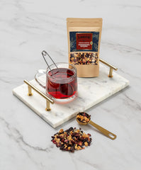 Larico Tea Thé aux fruits naturels Früchtchen Mix Fraises des bois Euphorie 50 g/Thé en vrac de qualité supérieure/Thé en vrac naturel