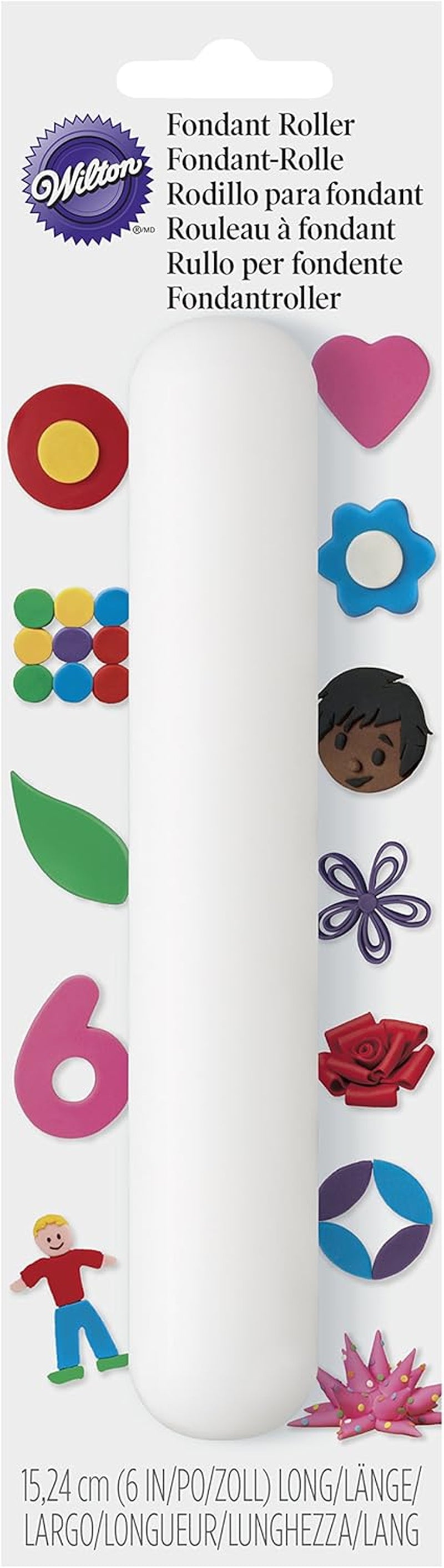 Wilton Rouleau à Fondant, 2,692400000000000001 x 6,5278 x 22,174200000000003 cm, Blanc