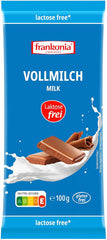 CHOCOLAT frankonia Chocolat au lait entier sans lactose ni gluten, 100 g
