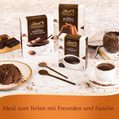 Lindt Schokolade - PATISSERIE Mousse Au Chocolat | 6 X 110 G | Backmischung Für 4 Portionen Fluffige Mousse Al Cioccolato Aus Feinster Schokolade | Patisserie | Backmischung | Schokoladengeschenk Amestec pentru copt si gatit Naty Shop