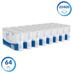 Papier toilette Scott® Essentialtm 8519 Papier toilette en fibres recyclées blanc 2 épaisseurs certifié FSC 64 rouleaux X 350 feuilles (total 22 400 feuilles)