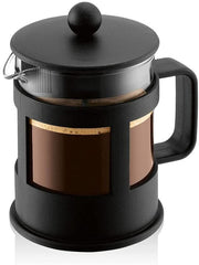 Cafetière Bodum Kenya - 350 ml / 3 tasses - Presse française manuelle en verre borosilicate et acier inoxydable - Passe au lave-vaisselle - Fabriquée au Portugal