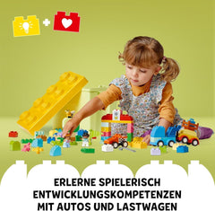 LEGO DUPLO Classic Brick Box Voitures et camions, ensemble de jeu de véhicules pour enfants à partir de 1,5 ans, jouet d'apprentissage créatif, jouet de voiture et ensemble de voiture de course 10439 Jeux de construction Besuche den LEGO-Store