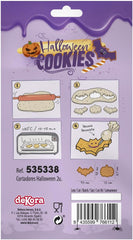 dekora - Set d'emporte-pièces Halloween pour enfants - 2 emporte-pièces en métal : Citrouille et Lilas - Emporte-pièces et emporte-pièces - Idéal pour décorer des citrouilles et des bonbons d'Halloween entre 6 et 9 cm